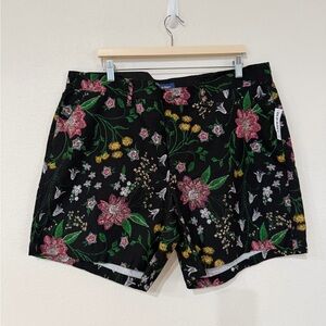 NWT Black Floral Men's Shorts